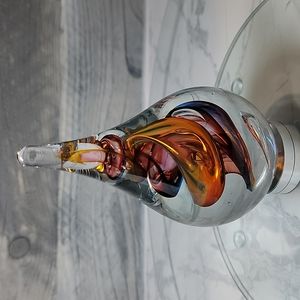 Send Me Offers! Poland Multicolor Swirl Teardrop Crystal Paperweight